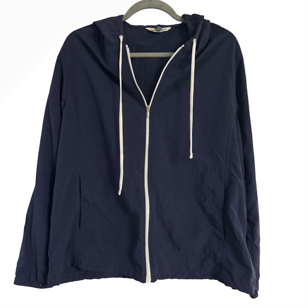NOT FOR SALE Solumbra Sun Protective Navy Blue Full Zip Hoodie Jacket USA